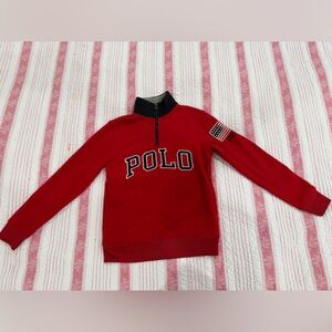 Ralph Lauren Red Quarter-Zip Pullover